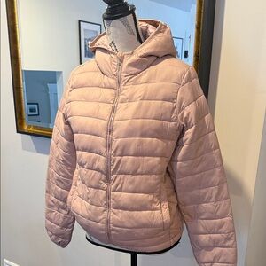 Pull&Bear Light Pink Puffer Jacket